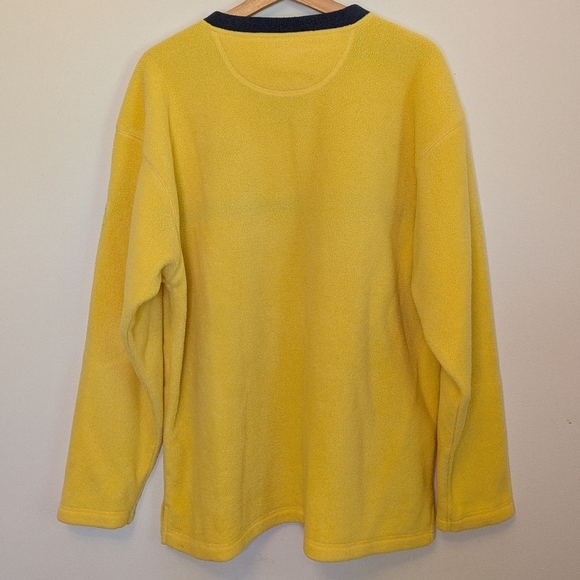 Vintage Georgia Tech Fleece Yellow And Blue Large Oversized Sweatshirt GEAR - Picture 2 of 5